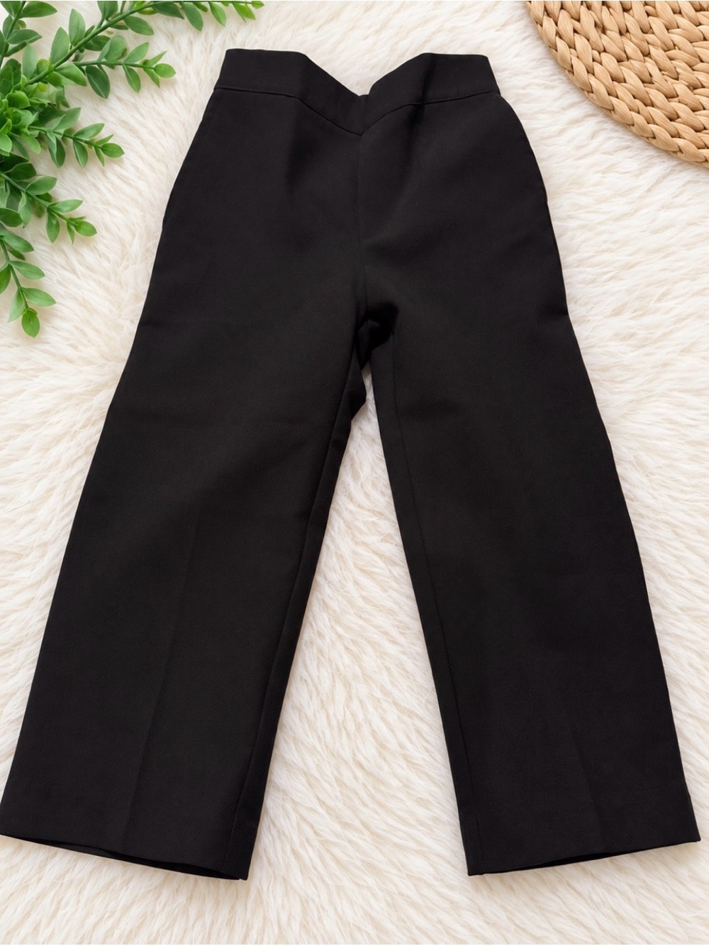 Stylish Black Dress Pants for Kids - Tailored Straight Fit